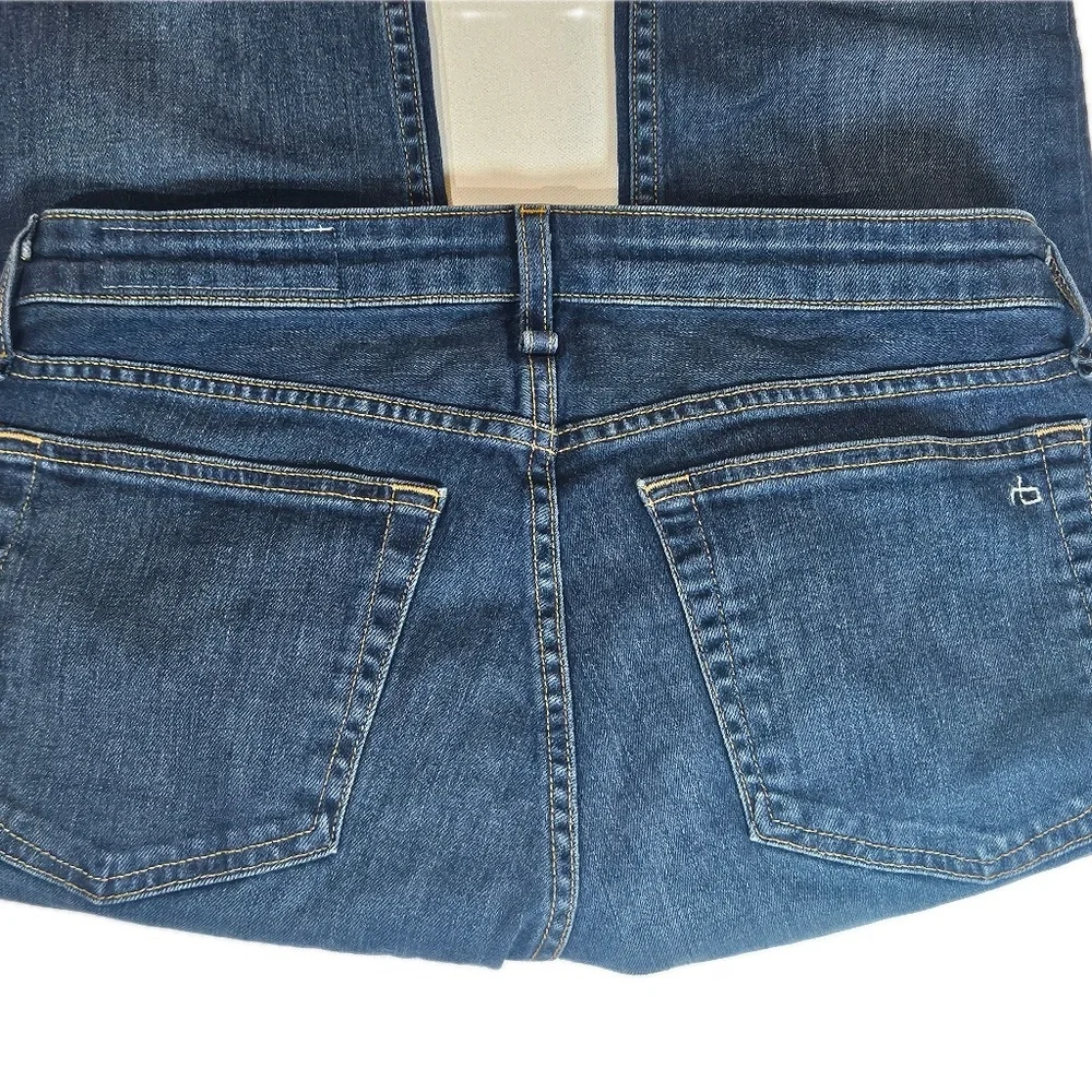 Rag & Bone Jeans Womens 26 Blue Denim Dre Low-Rise Made‎ in USA Slim Boyfriend - Picture 2 of 12